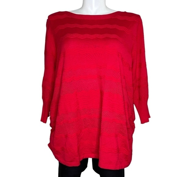 Lane Bryant red ruched side top NWT 26 / 28 - Picture 1 of 6